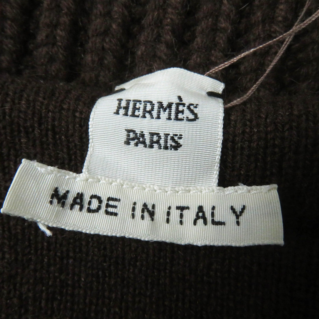 HERMES Blouson Outer: 85% alpaca, Outer: 15% wool, Lining: 100% cashmere, Part: 100% cashmere, Part: cowhide Ecorse Women 38 Used Authentic