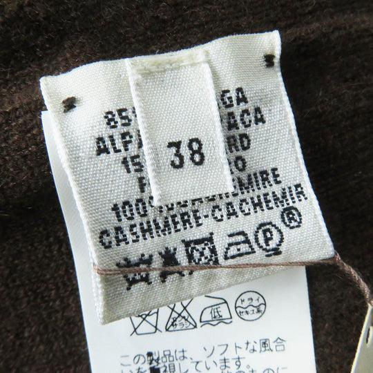 HERMES Blouson Outer: 85% alpaca, Outer: 15% wool, Lining: 100% cashmere, Part: 100% cashmere, Part: cowhide Ecorse Women 38 Used Authentic