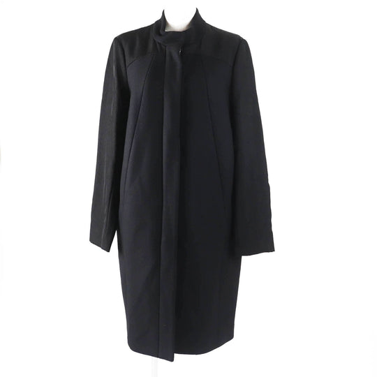 HELMUT LANG coat 3409031 Outer: 75% wool, Outer: 25% nylon, Part: 100% nylon, Lining: 100% cotton, Sleeve lining: 94% polyester black Women M Used Authentic