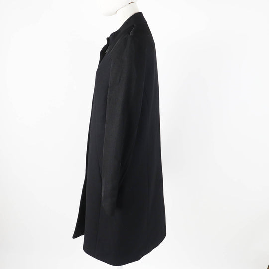 HELMUT LANG coat 3409031 Outer: 75% wool, Outer: 25% nylon, Part: 100% nylon, Lining: 100% cotton, Sleeve lining: 94% polyester black Women M Used Authentic