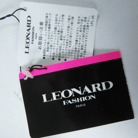 LEONARD FASHION cardigan Outer: 75% wool, Outer: 25% silk Ivory Multi Women L Used Authentic
