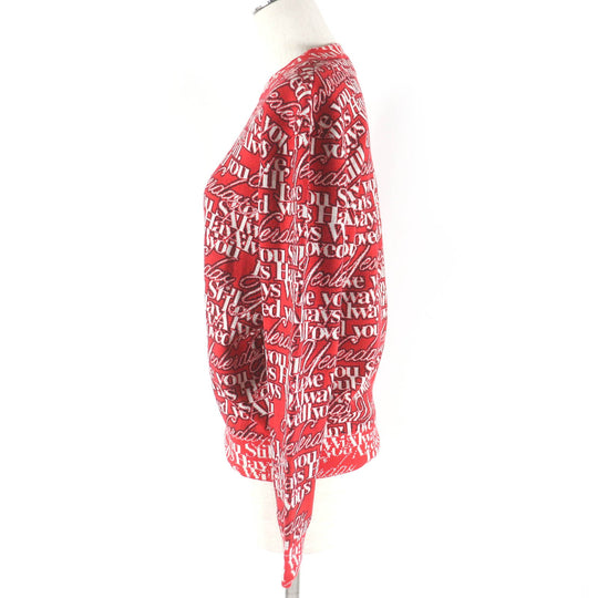 BALENCIAGA sweater 570818 Main: 95% wool, Main: 5% polyester, Part: 80% wool, Part: 8% nylon, Part: 2% polyurethane Red Women XS Used Authentic