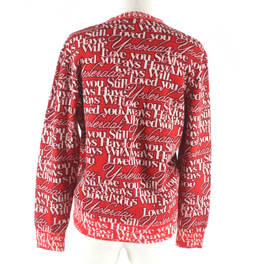 BALENCIAGA sweater 570818 Main: 95% wool, Main: 5% polyester, Part: 80% wool, Part: 8% nylon, Part: 2% polyurethane Red Women XS Used Authentic