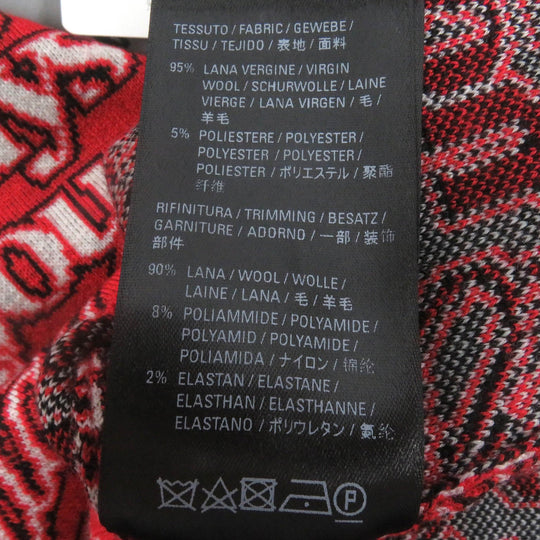BALENCIAGA sweater 570818 Main: 95% wool, Main: 5% polyester, Part: 80% wool, Part: 8% nylon, Part: 2% polyurethane Red Women XS Used Authentic