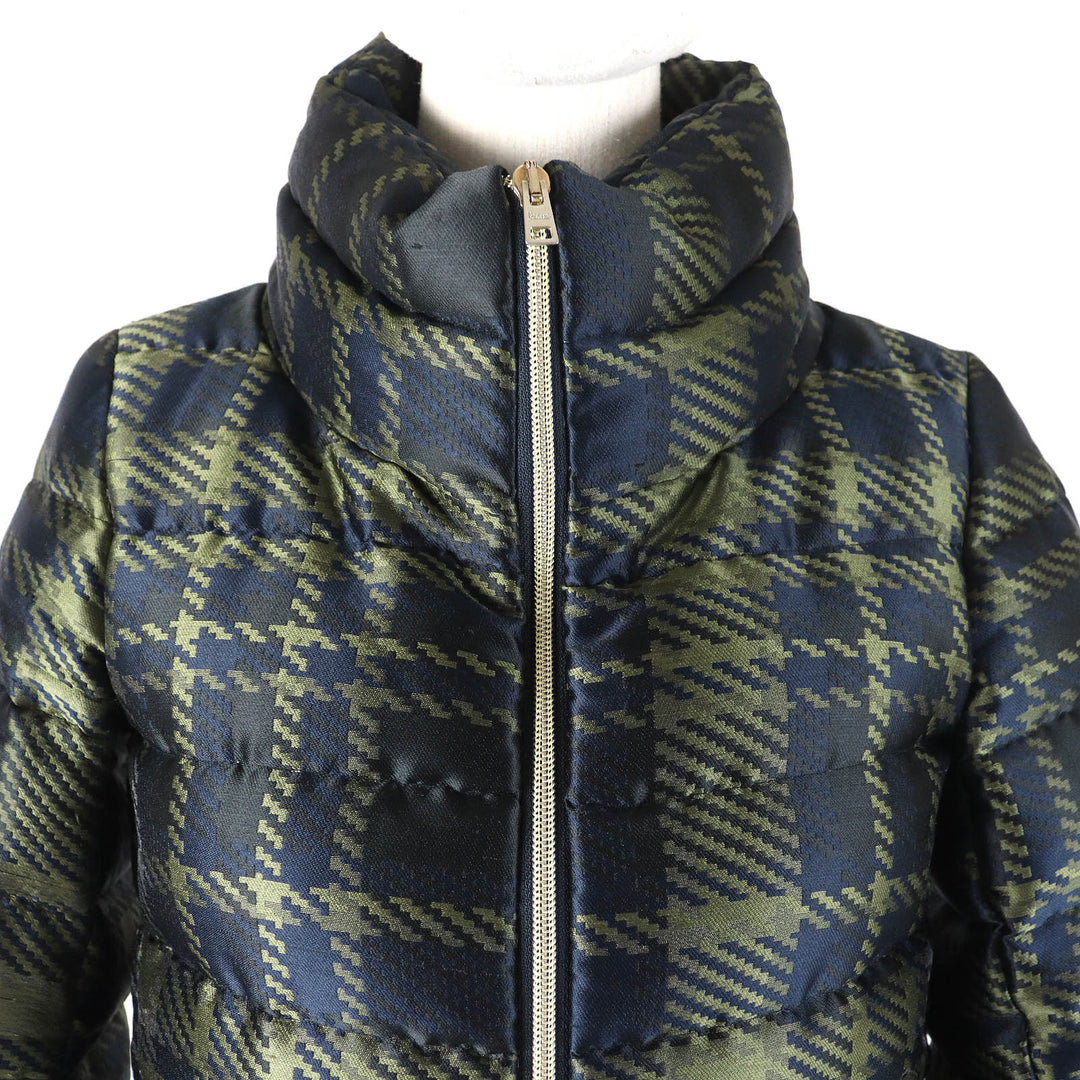 Herno Down jacket PI0714D-12184 Outer: 100% polyamide (nylon), Lining: 100% polyamide (nylon), Filling: 80% down, Filling: 10% feather Navy Khaki type Women 38 Used Authentic