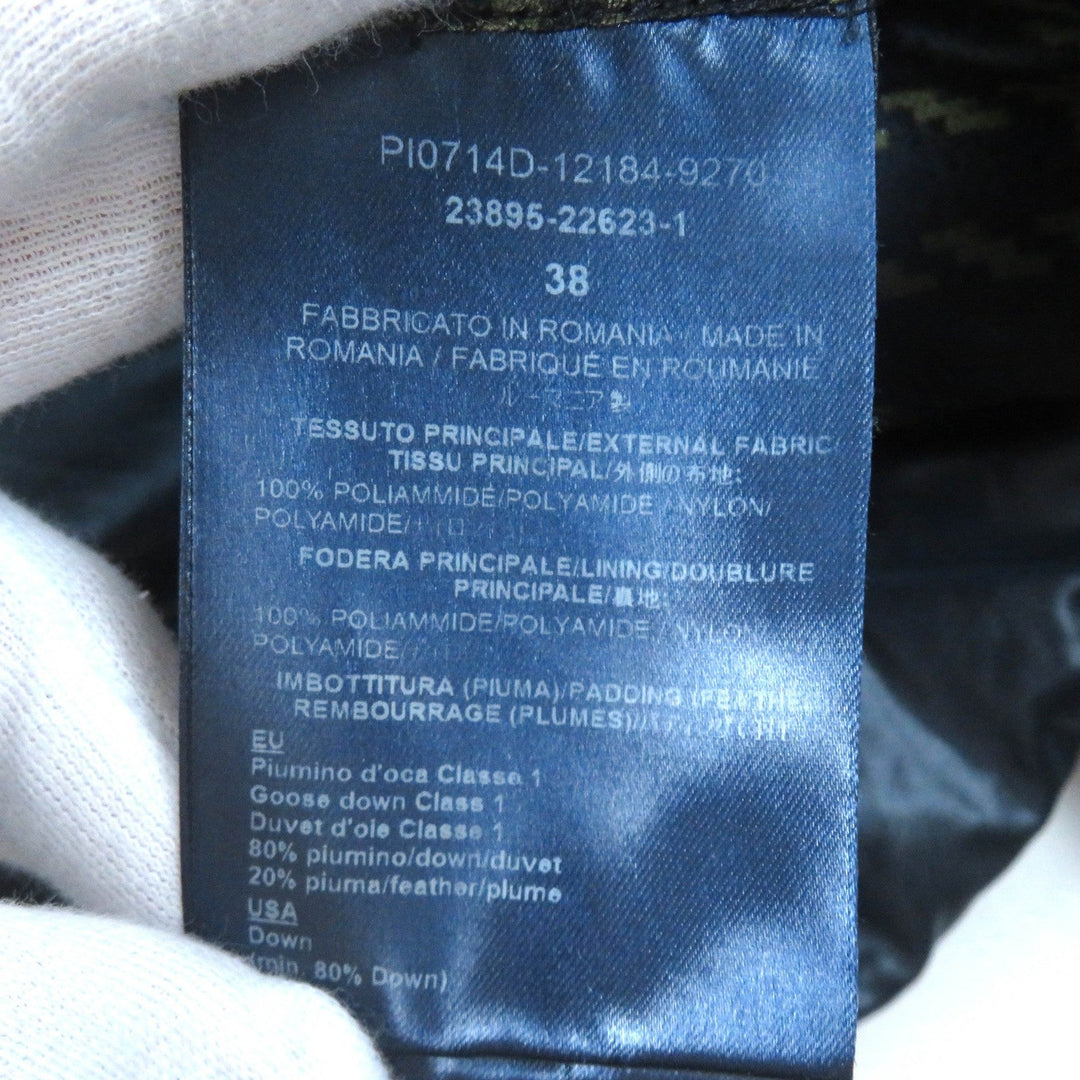 Herno Down jacket PI0714D-12184 Outer: 100% polyamide (nylon), Lining: 100% polyamide (nylon), Filling: 80% down, Filling: 10% feather Navy Khaki type Women 38 Used Authentic