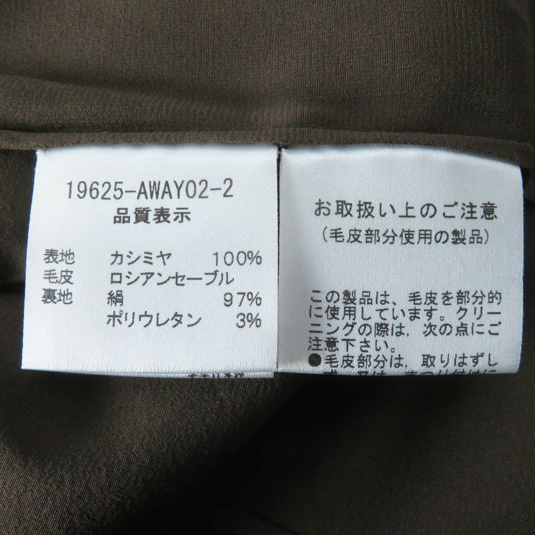 FOXEY Jacket 19625 Main: 100% cashmere, Lining: 97% silk, Lining: 3% polyurethane, Fur: Russian sable Brown Women 40 Used Authentic