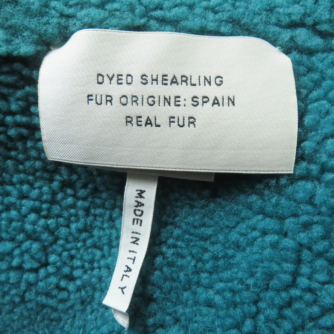 HERMES Mouton coat Main: Sheepskin, Part: 70% Nylon, Part: 30% Cotton, Part: 100% Cotton, Part: 65% Cotton green Women 34 Used Authentic