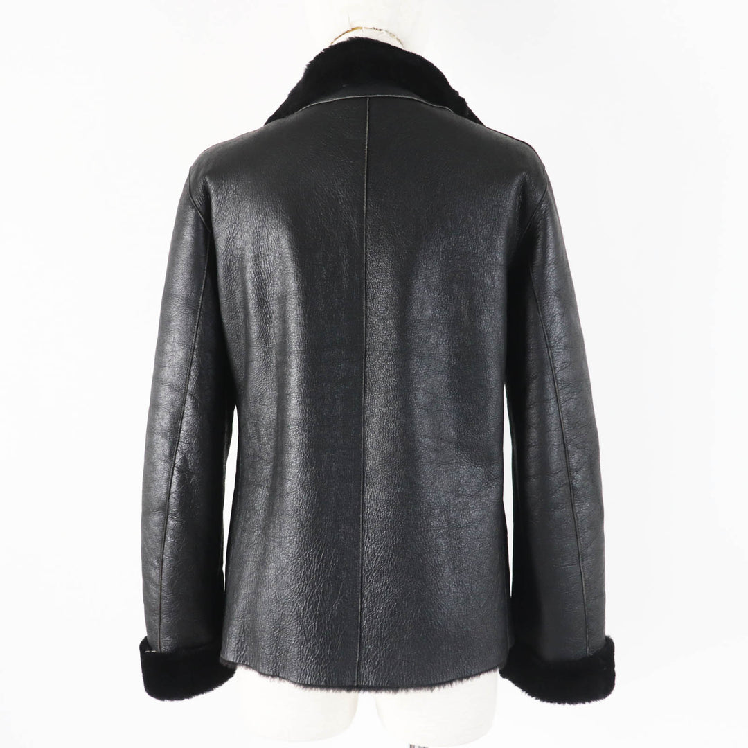 JIL SANDER Mouton jacket Main: 100% leather black Women 36 Used Authentic