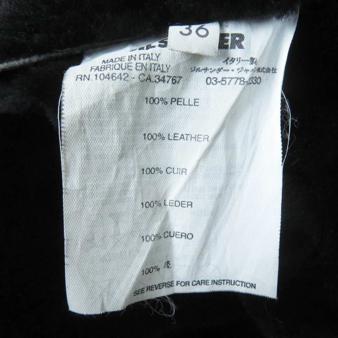 JIL SANDER Mouton jacket Main: 100% leather black Women 36 Used Authentic
