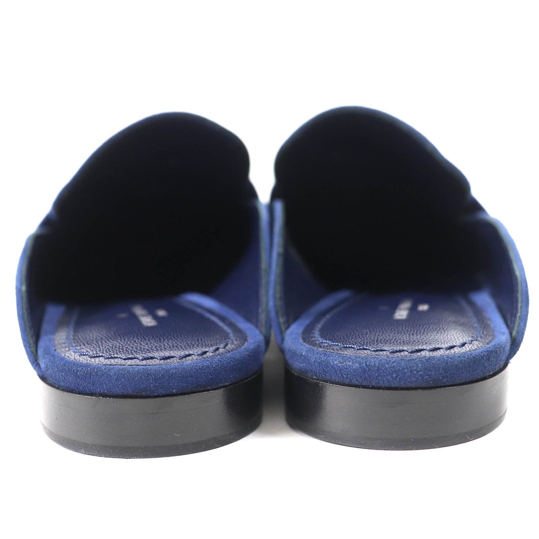 LOUIS VUITTON Mule Main: Suede leather Navy Women 36 Used Authentic