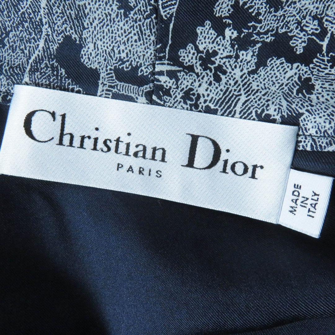 Christian Dior Jacket 141V35A6776 Main: 100% silk Navy white Women 44 Used Authentic