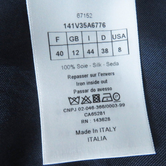 Christian Dior Jacket 141V35A6776 Main: 100% silk Navy white Women 44 Used Authentic