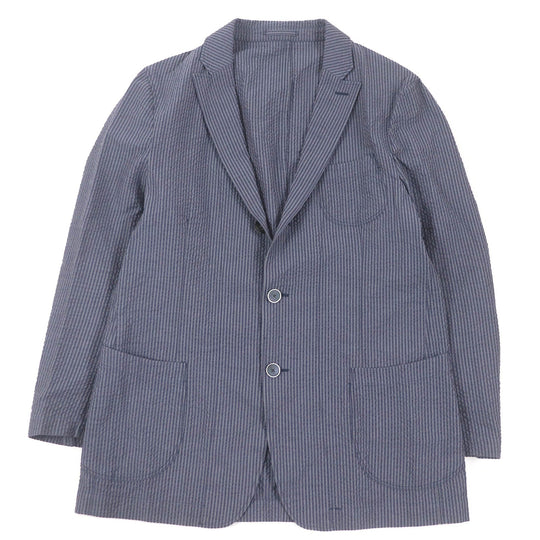 LARDINI tailored jacket JKCM21 Main: 100% cotton blue mens 50 Used Authentic