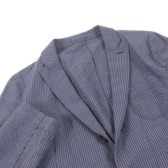 LARDINI tailored jacket JKCM21 Main: 100% cotton blue mens 50 Used Authentic