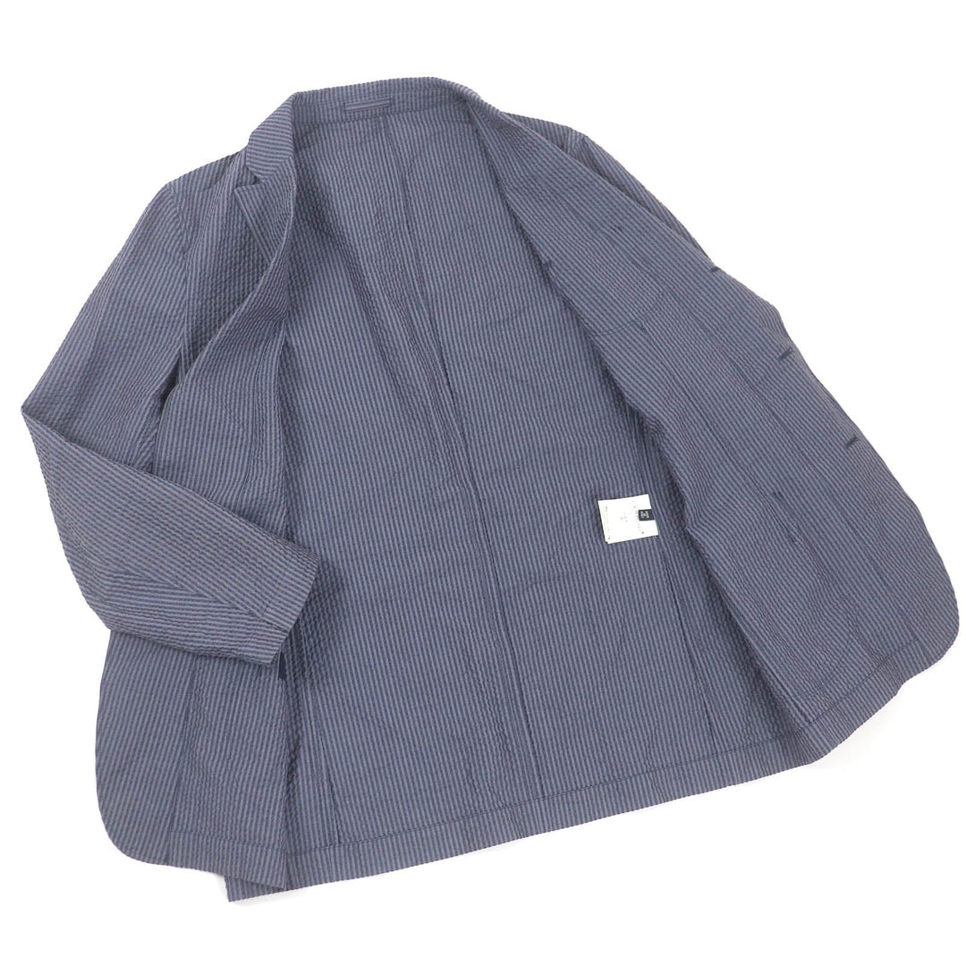 LARDINI tailored jacket JKCM21 Main: 100% cotton blue mens 50 Used Authentic