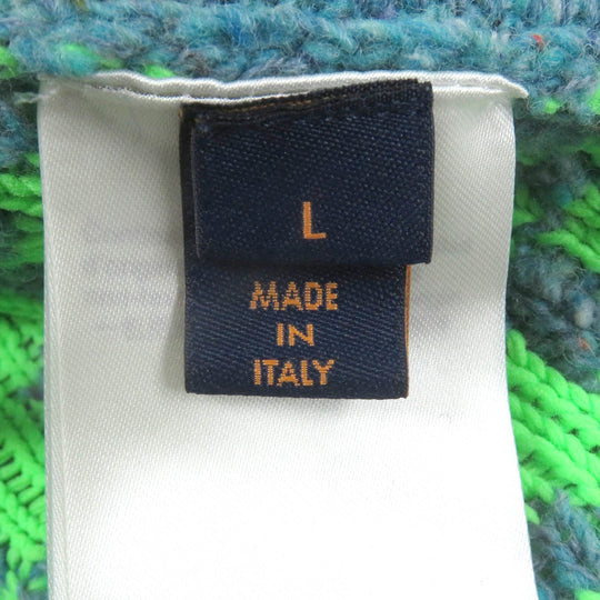 LOUIS VUITTON cardigan Main: 76% wool, 24% polyamide blue mens L Used Authentic