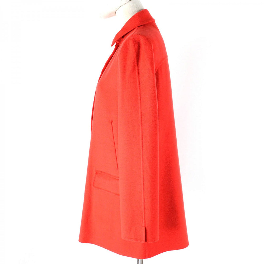 Loro Piana coat FAE8021 Main: 100% cashmere, Leather: goat leather Red orange type Women 38 Used Authentic