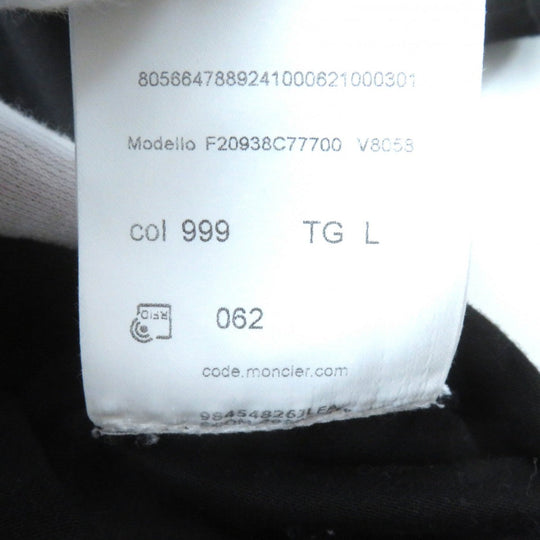MONCLER Short sleeve T-shirt Main: 100% cotton, Part: 100% cotton black T-SHIRT GIROCOLLO Women L Used Authentic