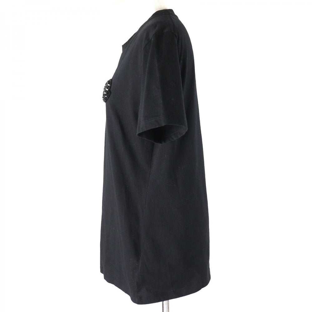 MONCLER Short sleeve T-shirt Main: 100% cotton, Part: 100% cotton black T-SHIRT GIROCOLLO Women L Used Authentic