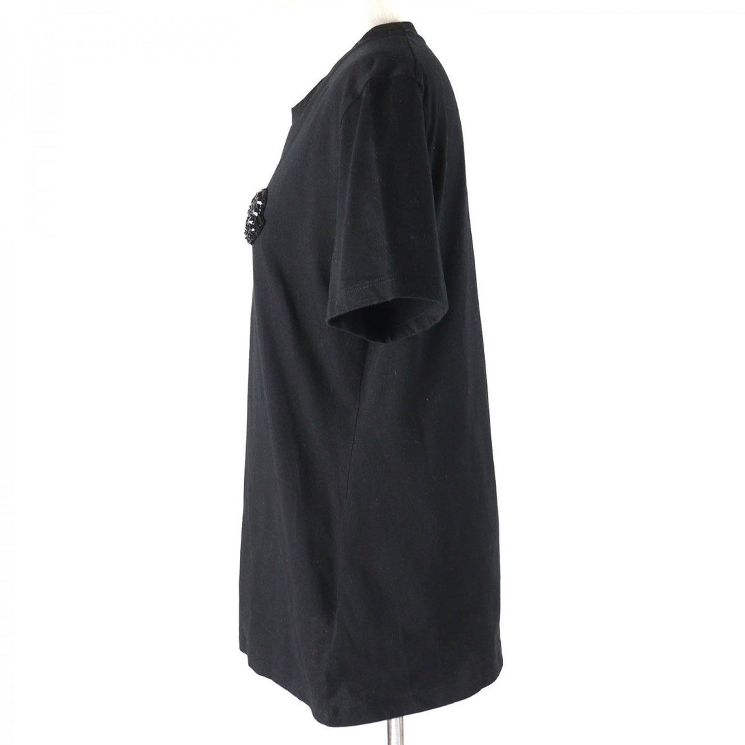 MONCLER Short sleeve T-shirt Main: 100% cotton, Part: 100% cotton black T-SHIRT GIROCOLLO Women L Used Authentic
