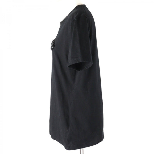 MONCLER Short sleeve T-shirt Main: 100% cotton, Part: 100% cotton black T-SHIRT GIROCOLLO Women L Used Authentic