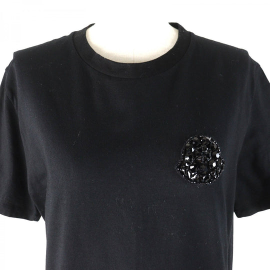 MONCLER Short sleeve T-shirt Main: 100% cotton, Part: 100% cotton black T-SHIRT GIROCOLLO Women L Used Authentic