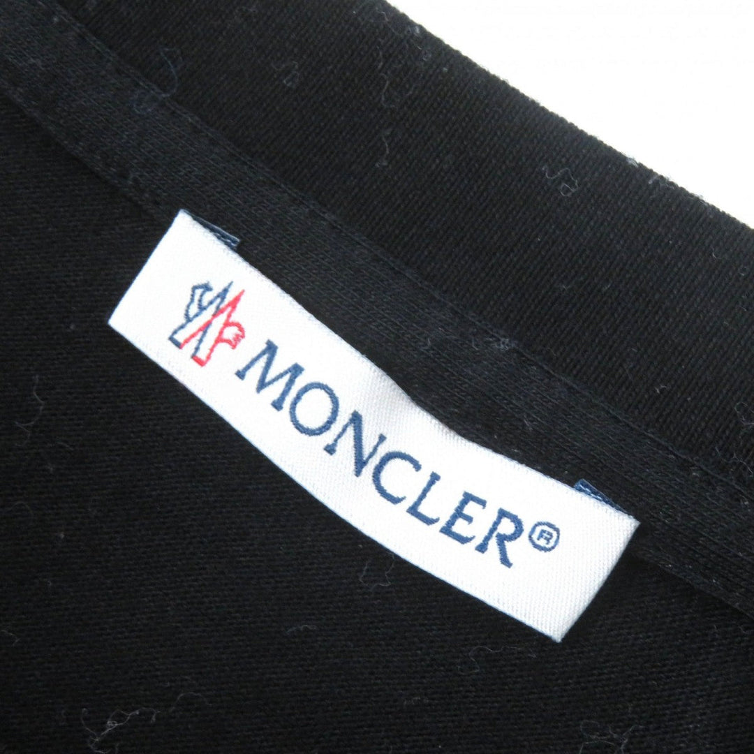 MONCLER Short sleeve T-shirt Main: 100% cotton, Part: 100% cotton black T-SHIRT GIROCOLLO Women L Used Authentic