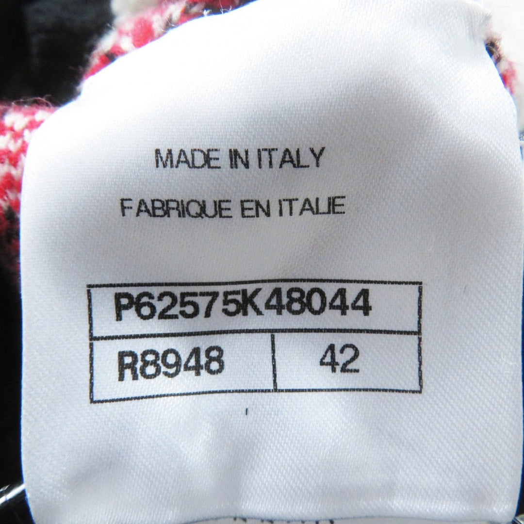 CHANEL one piece 19K P62575 Main: 80% cashmere, Main: 20% polyamide Black red white Women 42 Used Authentic