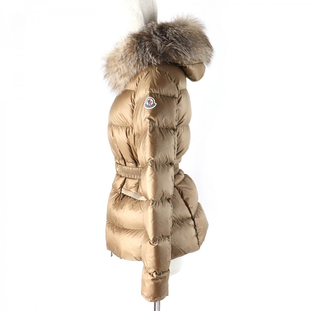 MONCLER Down jacket Outer: 100% nylon, Lining: 100% nylon, Fur: Blue Frost Fox, Filling: 90% down, Filling: 10% feather Brown type BOED Women 1 Used Authentic