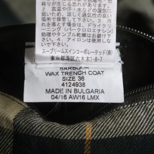 Barbour coat cotton khaki mens 36 Used Authentic