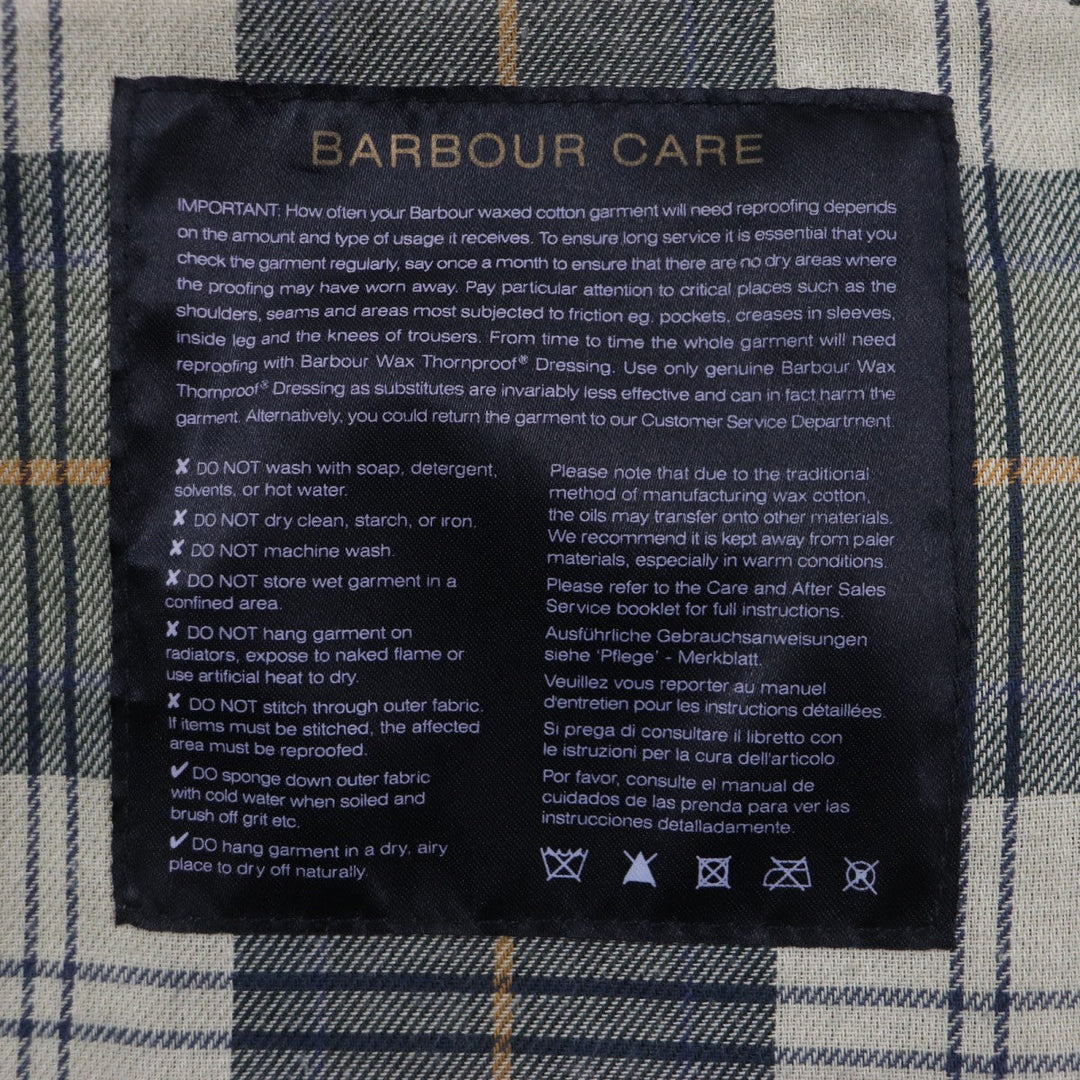Barbour coat cotton khaki mens 36 Used Authentic