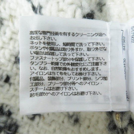 CHANEL Best 21A P71038 Outer material: 34% cashmere, 26% wool, 16% alpaca, 10% silk, 9% nylon Ecru Black Women 36 Used Authentic