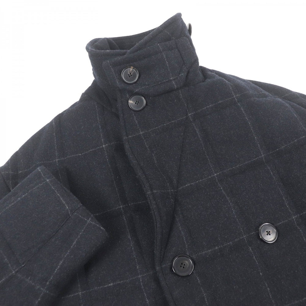 HERMES coat Outer: 90% wool, Outer: 10% cashmere, Lining: 80% nylon, Lining: 20% polyurethane, Filling: 84% polyester Dark gray mens 50 Used Authentic