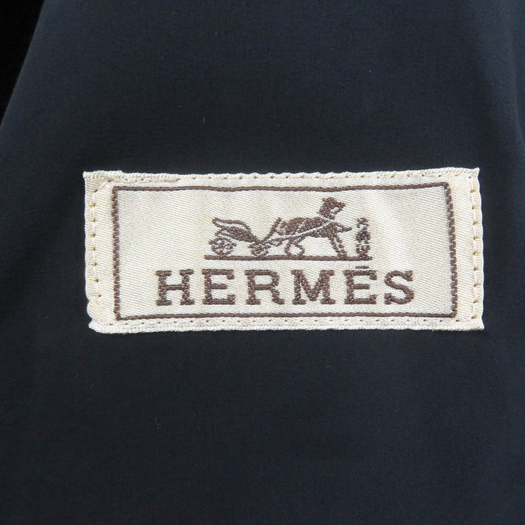 HERMES coat Outer: 90% wool, Outer: 10% cashmere, Lining: 80% nylon, Lining: 20% polyurethane, Filling: 84% polyester Dark gray mens 50 Used Authentic