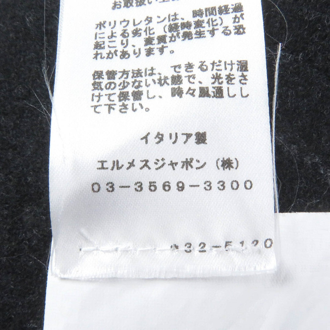 HERMES coat Outer: 90% wool, Outer: 10% cashmere, Lining: 80% nylon, Lining: 20% polyurethane, Filling: 84% polyester Dark gray mens 50 Used Authentic