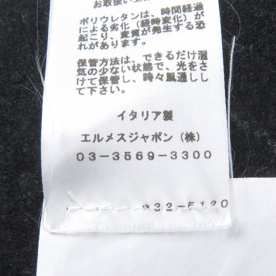 HERMES coat Outer: 90% wool, Outer: 10% cashmere, Lining: 80% nylon, Lining: 20% polyurethane, Filling: 84% polyester Dark gray mens 50 Used Authentic