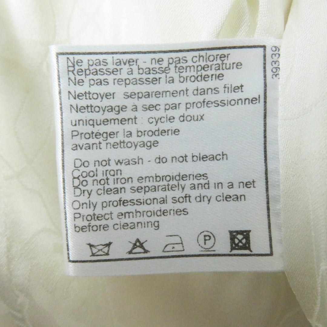 CHANEL Jacket 03P P21247 Outer: 56% cotton, Outer: 44% linen, Lining: 95% silk, Lining: 5% elastane (polyurethane) Ivory black Women 38 Used Authentic