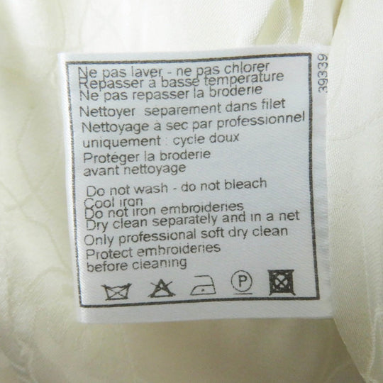 CHANEL Jacket 03P P21247 Outer: 56% cotton, Outer: 44% linen, Lining: 95% silk, Lining: 5% elastane (polyurethane) Ivory black Women 38 Used Authentic