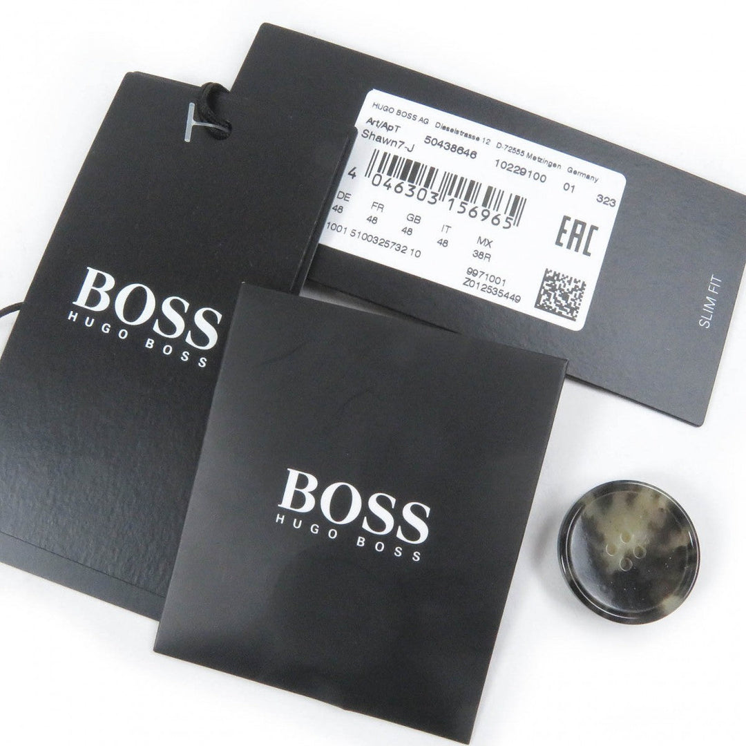 HUGO BOSS Chester coat Outer: 75% wool, Outer: 25% rayon, Part: 87% wool, Part: 33% rayon, Lining: 100% rayon Blue type mens 48 Used Authentic