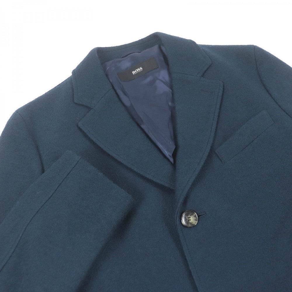 HUGO BOSS Chester coat Outer: 75% wool, Outer: 25% rayon, Part: 87% wool, Part: 33% rayon, Lining: 100% rayon Blue type mens 48 Used Authentic