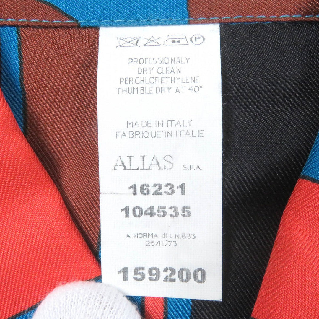 Gianni Versace Long sleeve shirt Main: 100% silk Blue type mens 52 Used Authentic