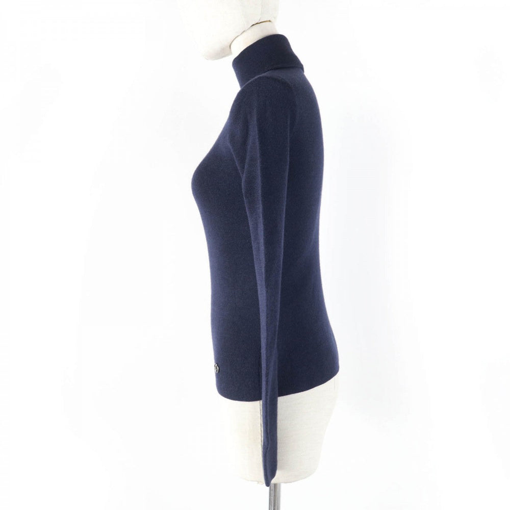 Christian Dior knit Main: 70% cashmere, Main: 30% silk Navy Women 42 Used Authentic