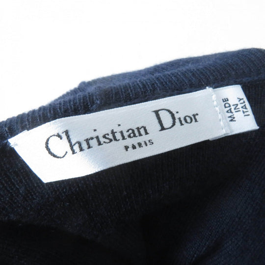 Christian Dior knit Main: 70% cashmere, Main: 30% silk Navy Women 42 Used Authentic