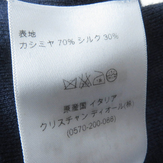 Christian Dior knit Main: 70% cashmere, Main: 30% silk Navy Women 42 Used Authentic