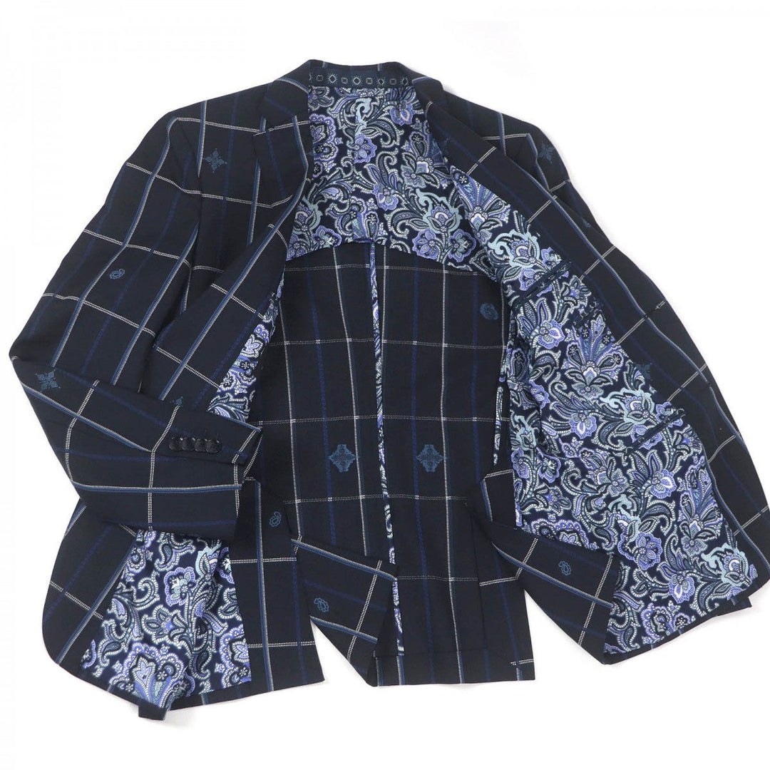 ETRO tailored jacket wool Navy 48