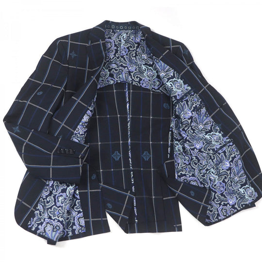 ETRO tailored jacket wool Navy 48