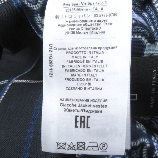 ETRO tailored jacket wool Navy 48