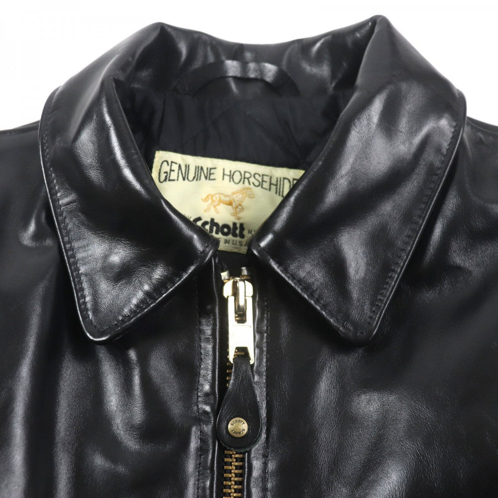 schott leather jacket 689H Main: Horsehide black mens 38 Used Authentic