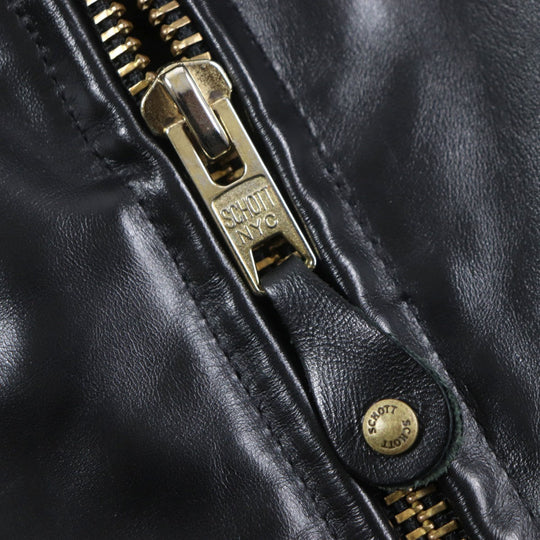schott leather jacket 689H Main: Horsehide black mens 38 Used Authentic